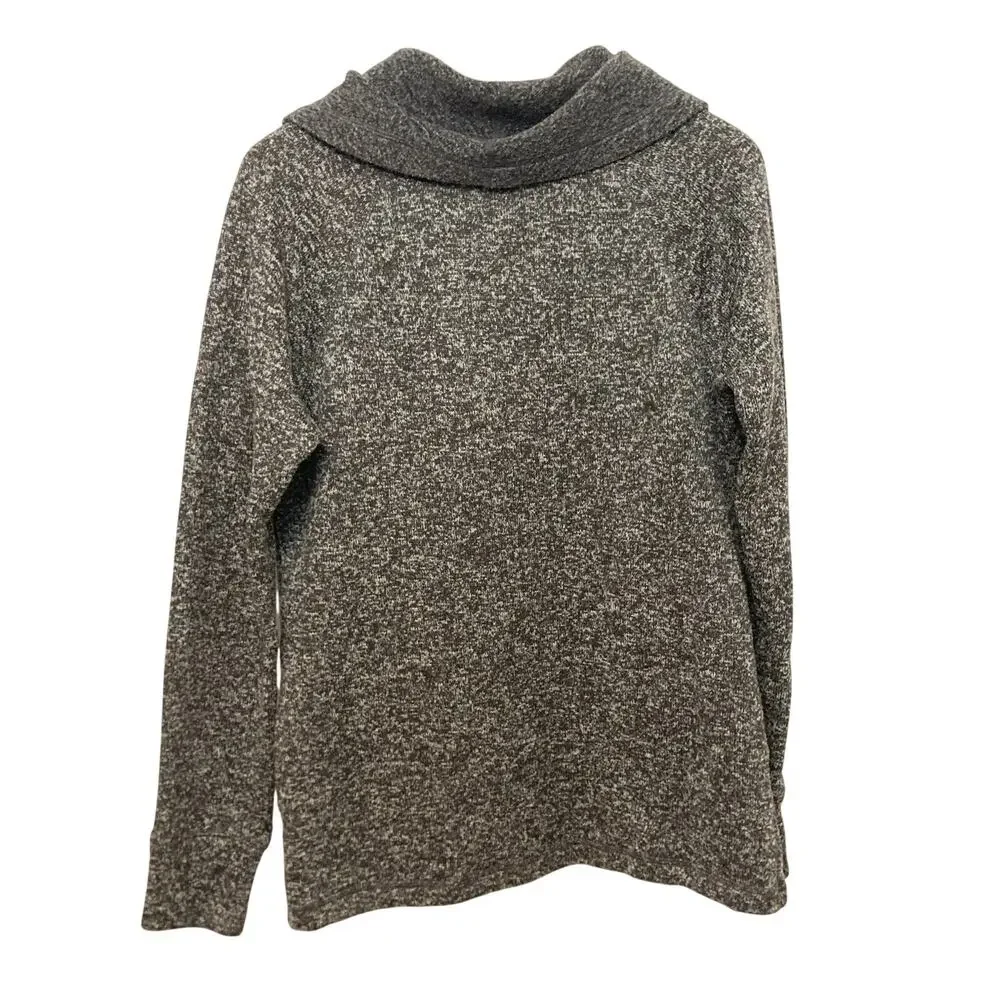 Ideology Cozy Heather Gray Cowl Neck Pullover Activewear Athleisure Sweater